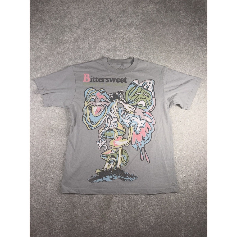 bitter sweet "presence is the essense" t shirt medium Fairy Gray